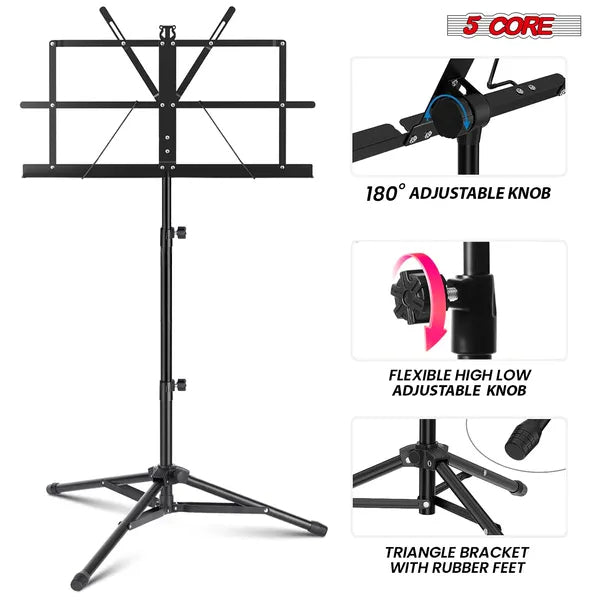 5 Core Music Stand Adjustable