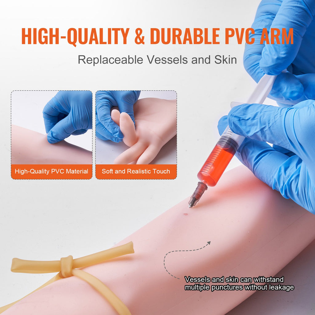Phlebotomy Practice Kit, IV Venipuncture Intravenous Training Kit, With Carrying Bag, Practice And Perfect IV Skills, For Students, Nurses And Professionals
