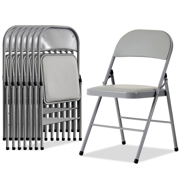 4pcs Simple Leather PVC Steel Pipe Exhibition Chairs