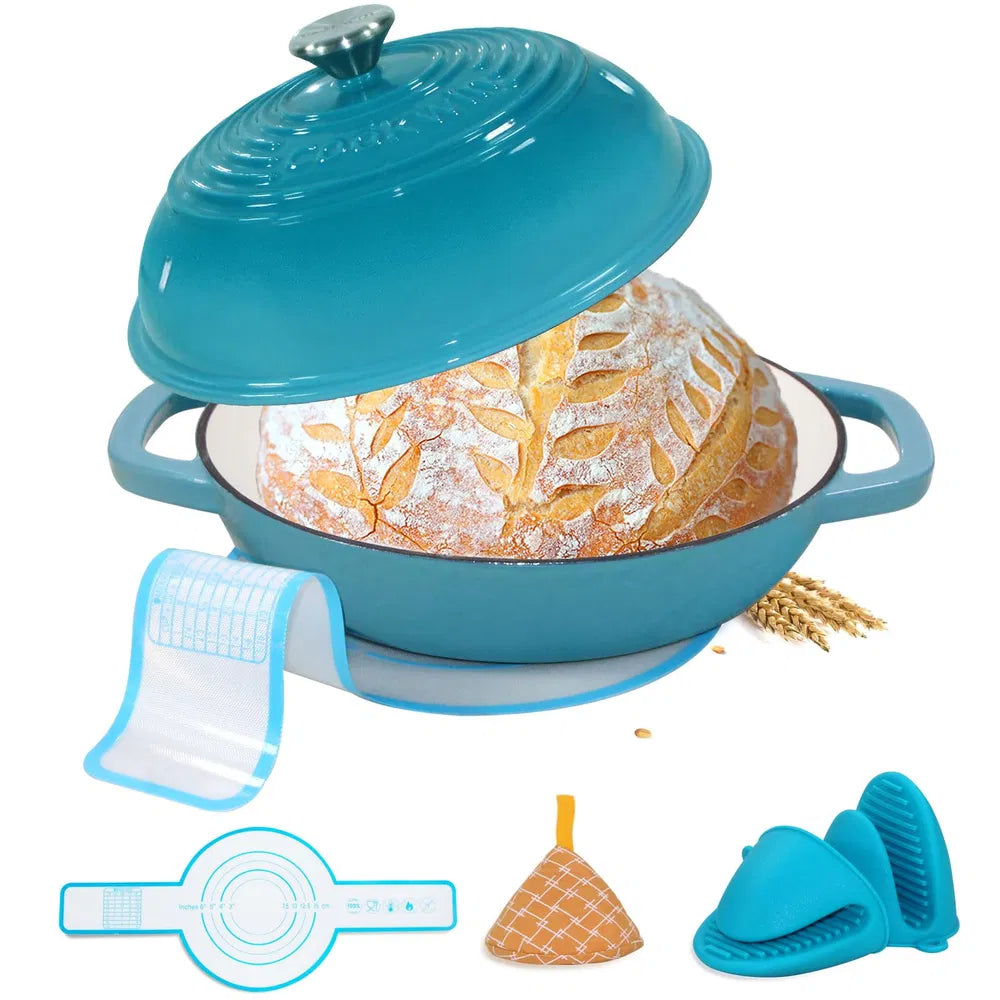 Dutch Oven For Sourdough Baking - with Silicone Mat,