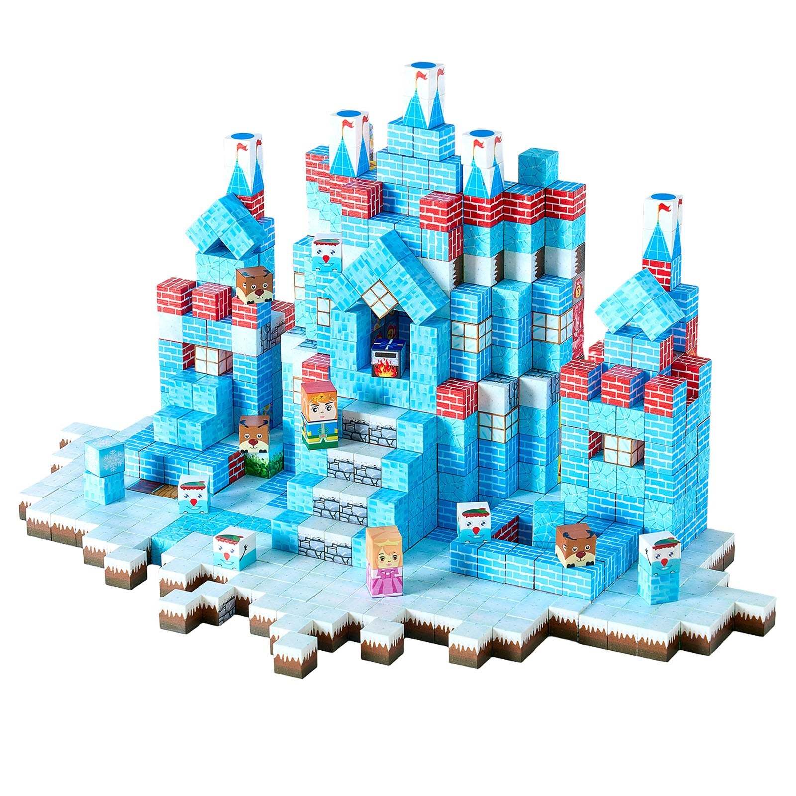 Magnetic Blocks 150 PCS Glacier Castle Set STEM Montessori Sensory EducationalToys