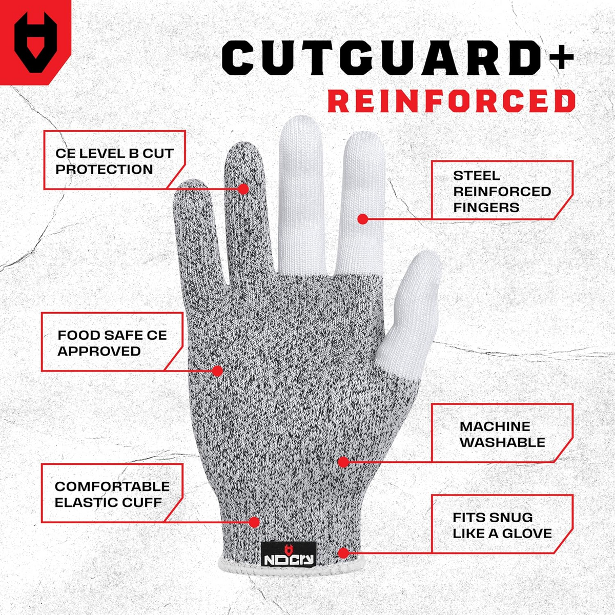 Teen/Adult Reinforced Cut-Resistant Safety Gloves for Cooking, Woodcarving and Hands-On Projects