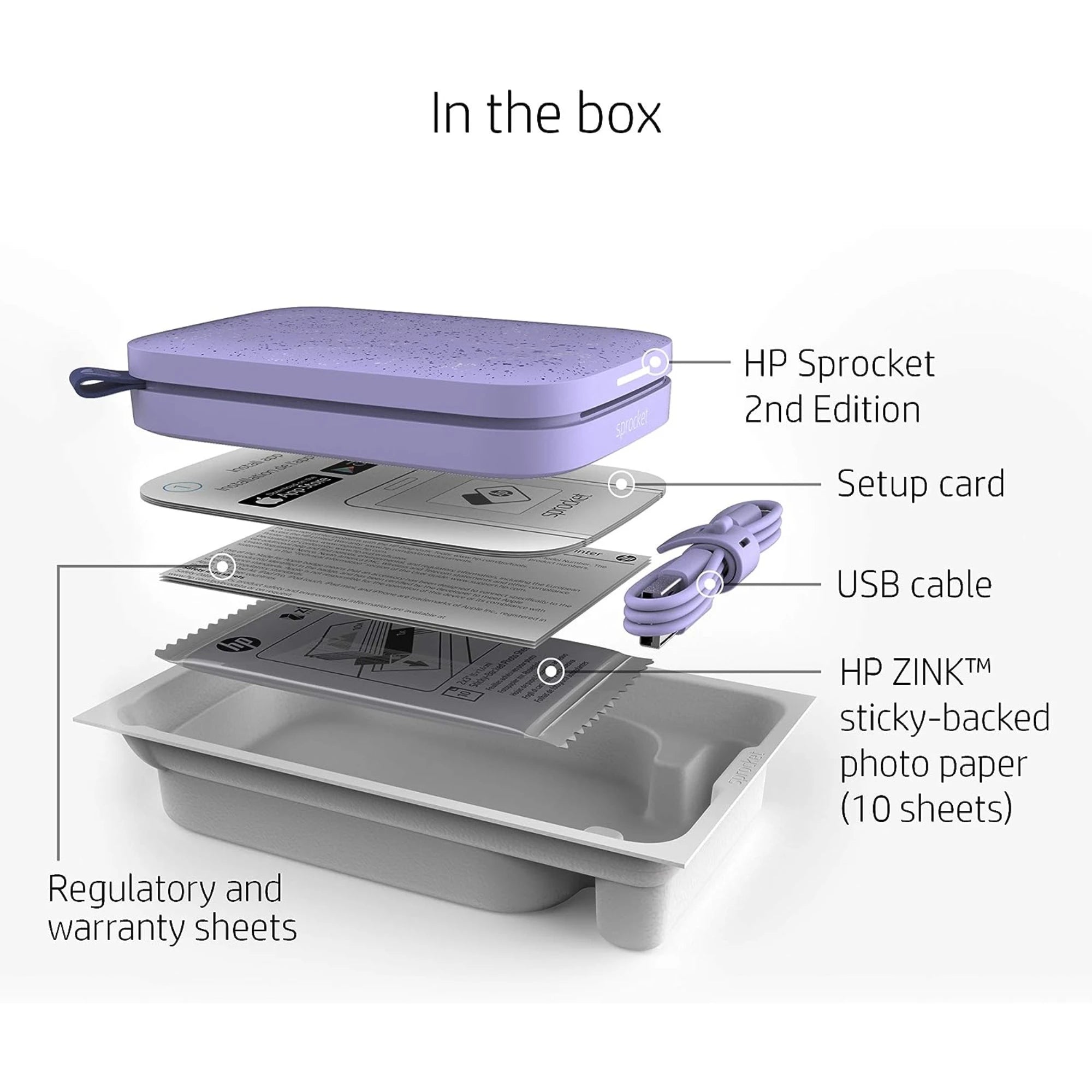 HP Sprocket Portable 2x3" Instant Photo Printer