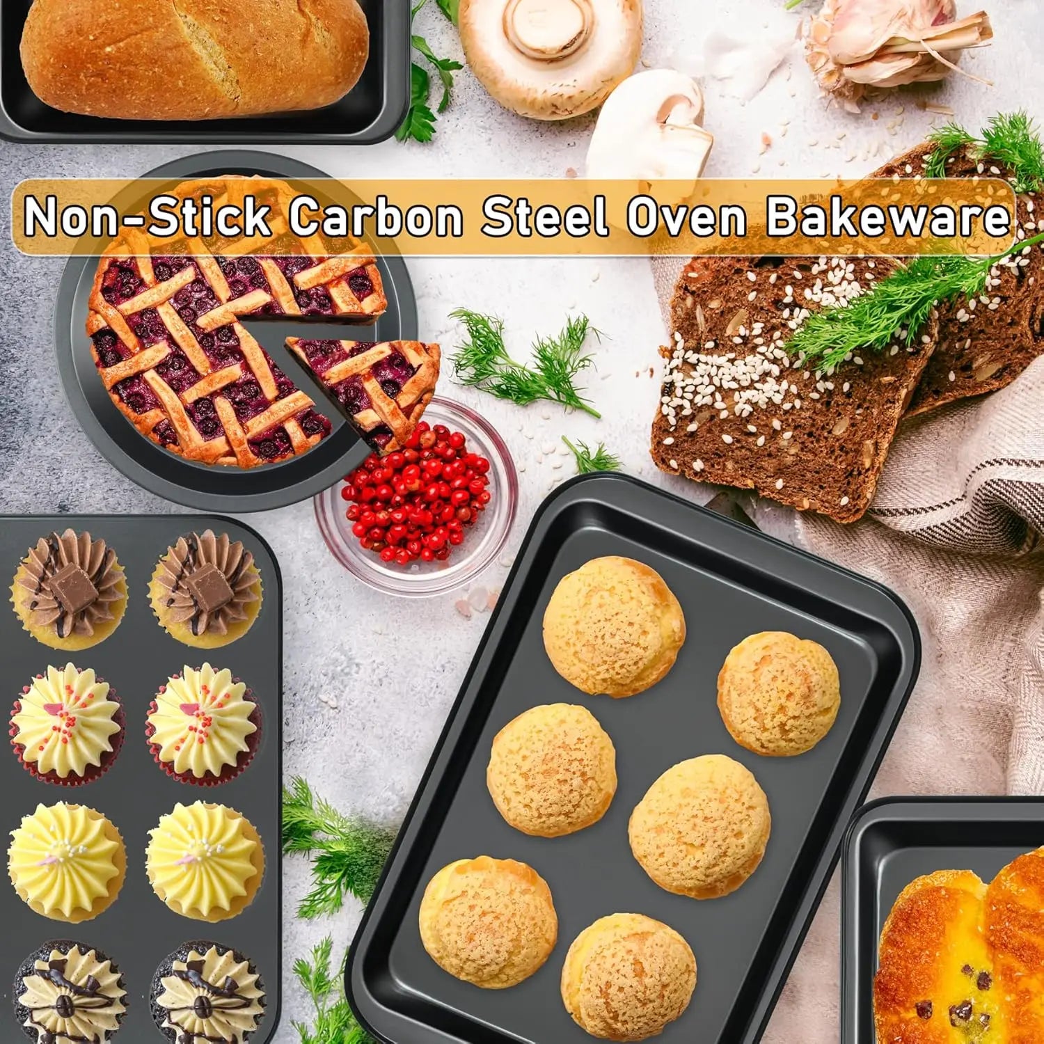 Kitchen 5-Piece Nonstick Bakeware Set