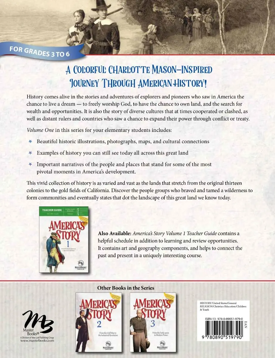 America's Story 1 Student Textbook – Grade 3-6