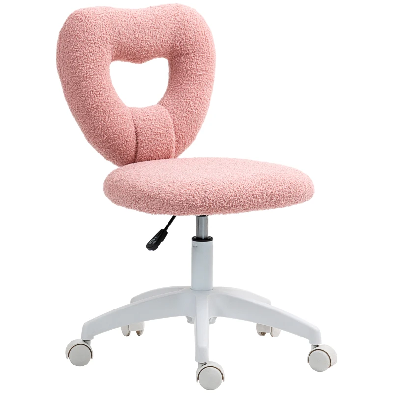 Armless Computer Desk Chair | Pink
