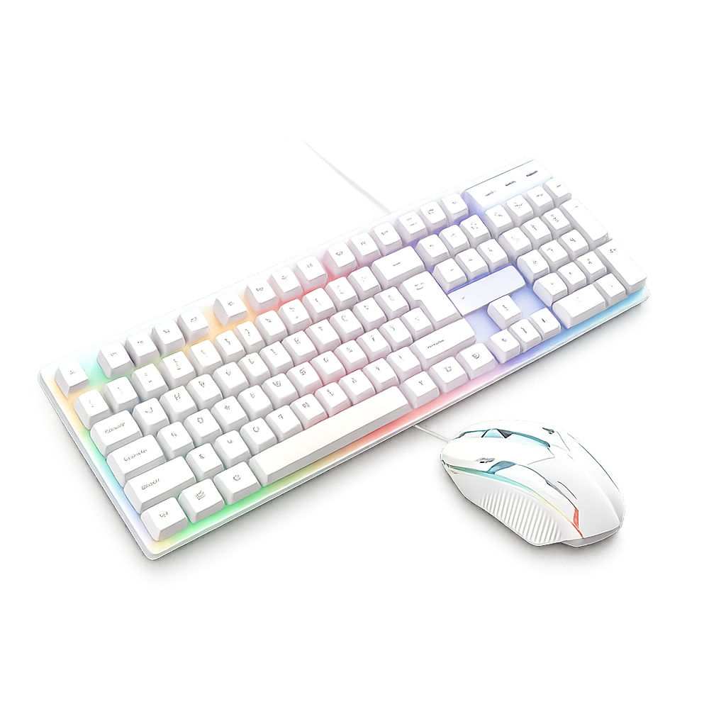 Wired Keyboard & Mouse Combo - White