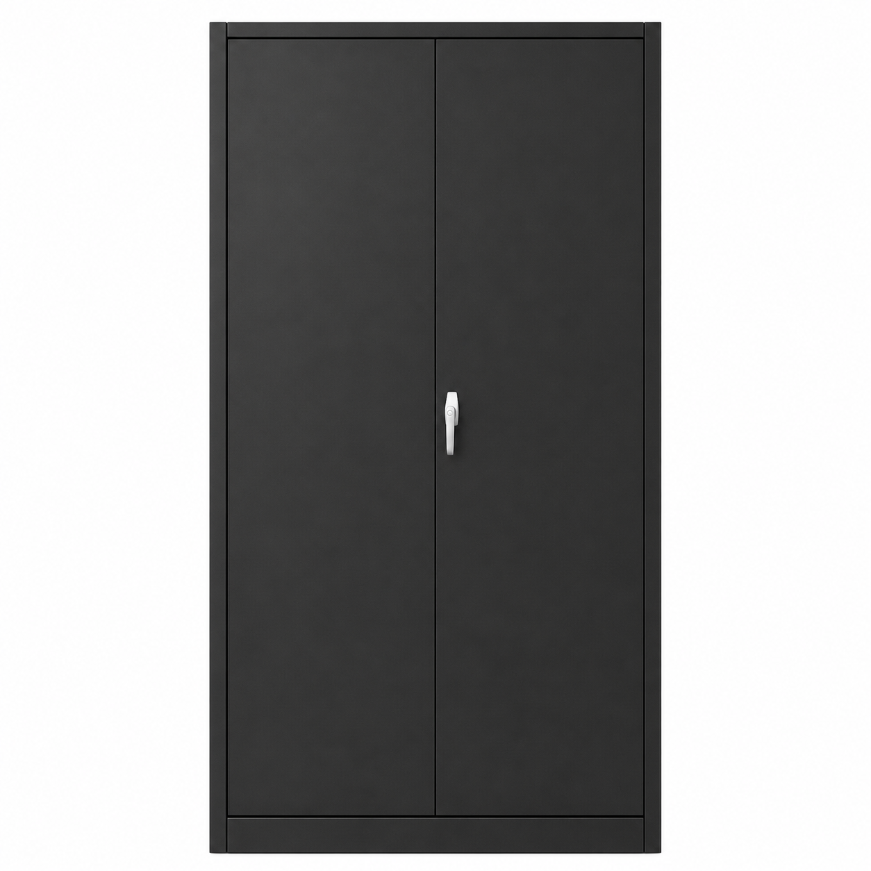 71" Tall Metal Storage Cabinet with Lock - Black - with Handle