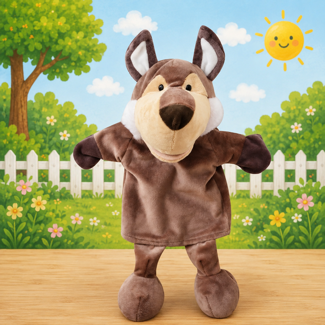 Educational Hand Puppet for Storytelling & Learning (Wolf)