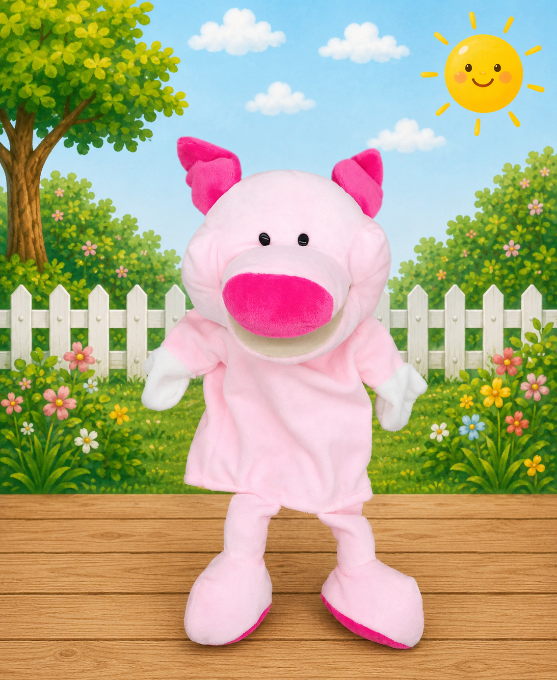 Educational Hand Puppet for Storytelling & Learning (Pig)