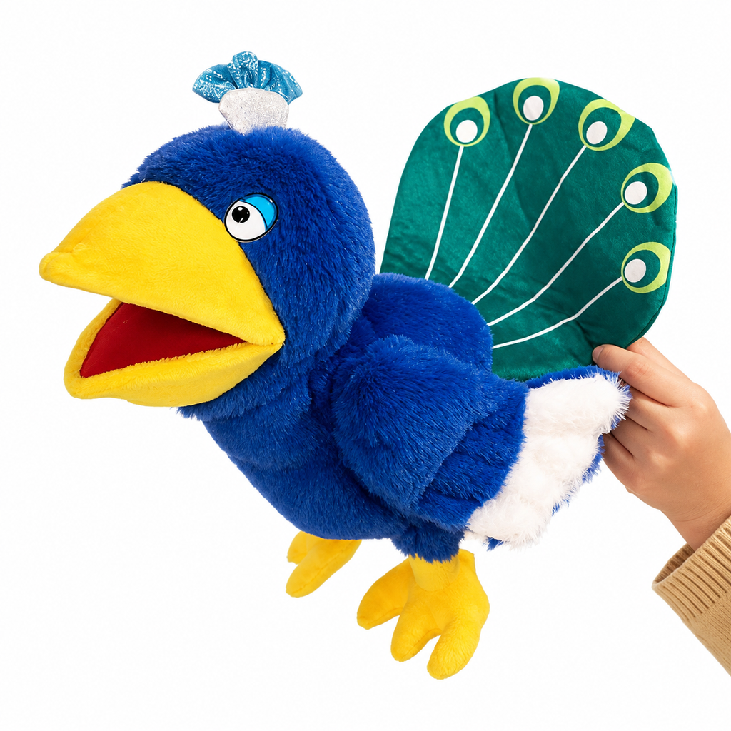 Peacock Hand Puppet Bring Stories To Life
