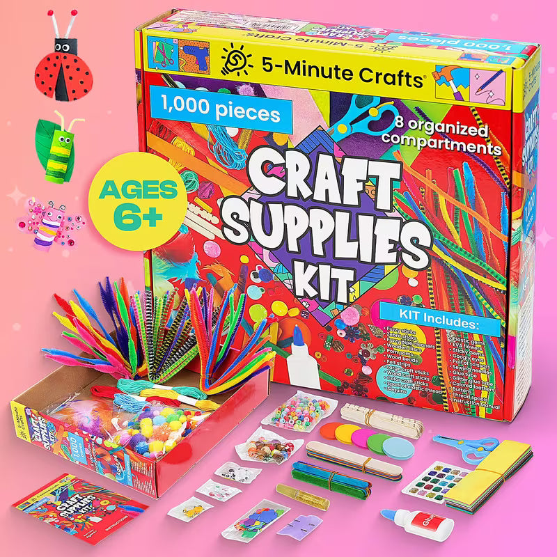 1,000 Piece Craft Suppy Kit
