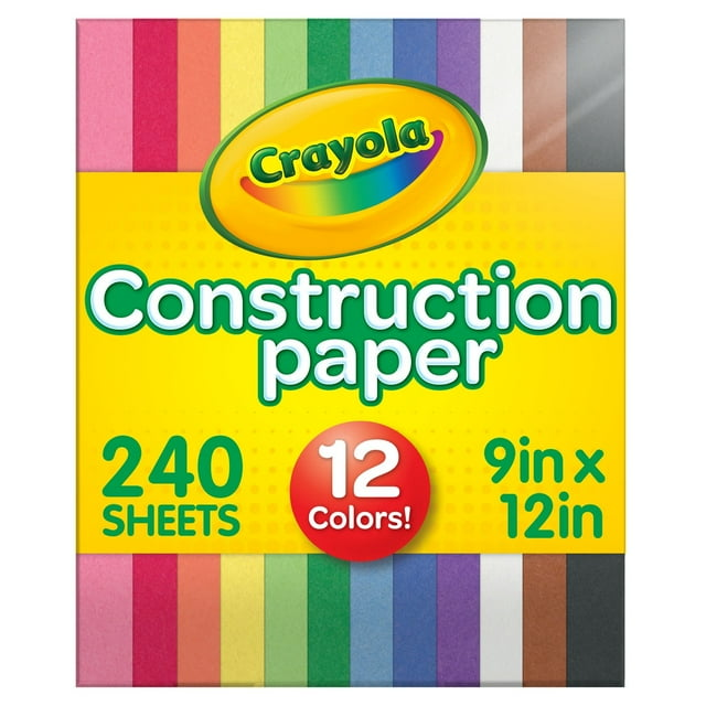 Pack of 6 Assorted Colors Construction Paper 9x12