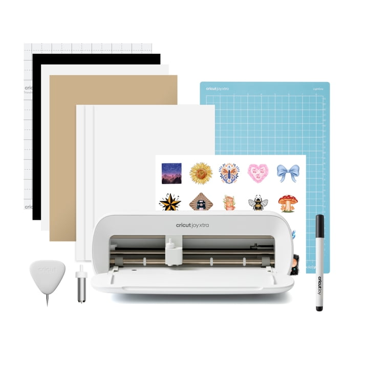 Cricut Joy Xtra Die-Cutting Machine with Sticker Edition Bundle, White
