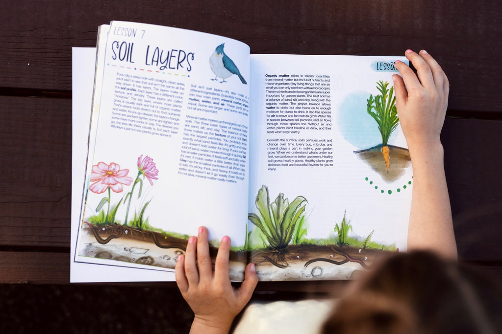 In The Garden Hardcover Textbook from Dirt Academy Kids