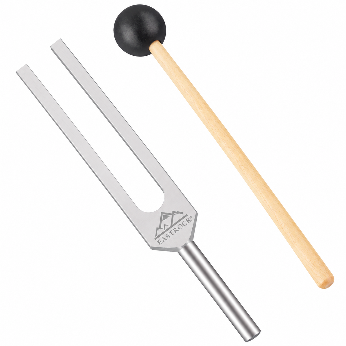 EASTROCK 528 Hz Tuning Fork with Silicone Hammer and Cleaning Cloth