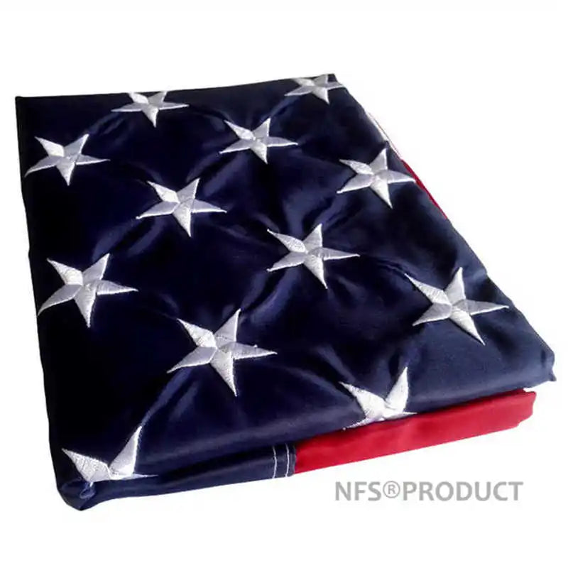 Outdoor USA Flag 3x5 Feet Waterproof Nylon Embroidered Stars Sewn Stripes Brass Grommets
