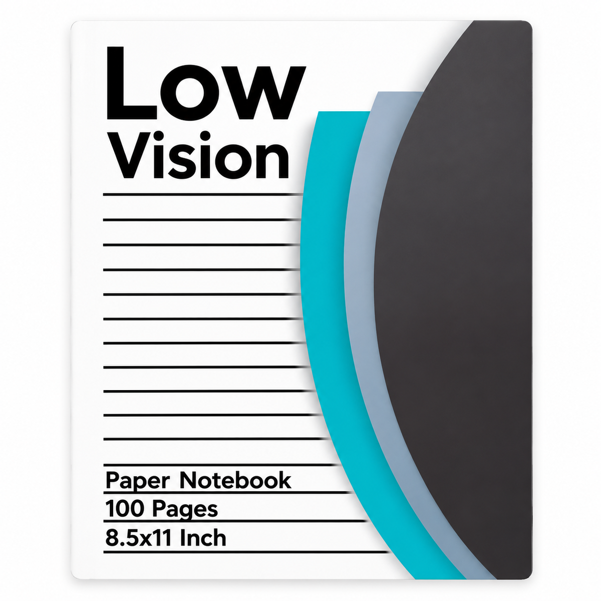 Bold Line White Paper For Visually Impaired 8.5x 11" - 100 Pages