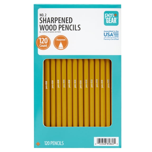 No. 2 Sharpened Wood Pencils 120 Count