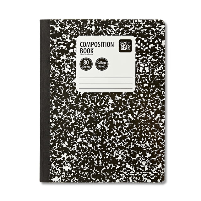 5 Pack Pen+Gear College Ruled Composition Book, 7.5 x 9.75 Inches, 80 Sheets