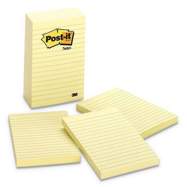 Post-it Notes 4"x6" Canary Yellow 3 pack