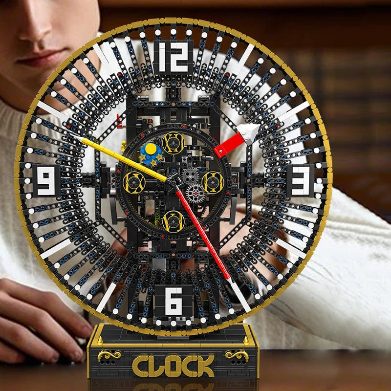 Motorized Mechanical Grand Clock Building STEM Set