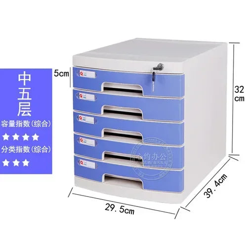 Desktop File Cabinet: A4 File Drawers with Lock, Office Receipt Storage Box, Plastic File Organizer for Desk,  Document Storage