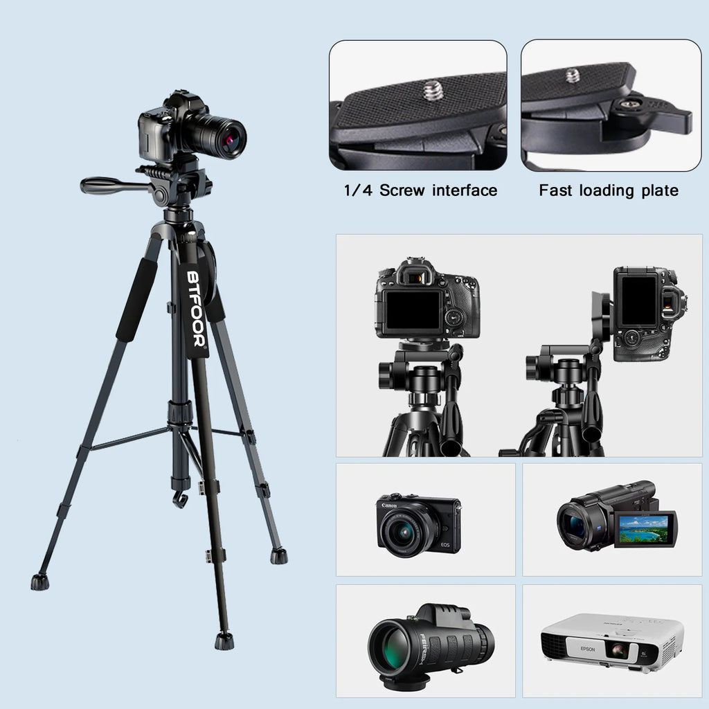 Phone Travel Self Tripod  Aluminum Tall 55”