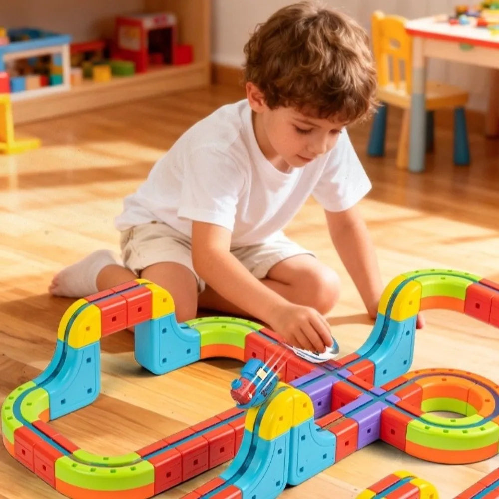 Build It Educational 3D Track Fusio Magnetic Car DIY