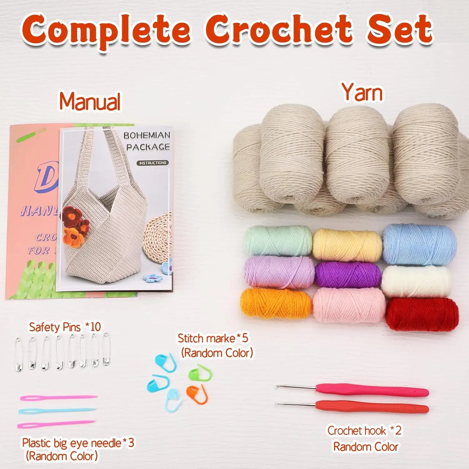MIUSIE Crochet Bag Kit w/Video Tutorials