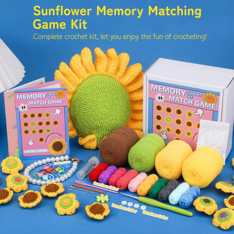 MIUSIE Crochet Kit for Beginners,Memory Matching Game