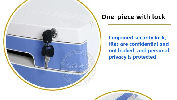 Desktop File Cabinet: A4 File Drawers with Lock, Office Receipt Storage Box, Plastic File Organizer for Desk,  Document Storage