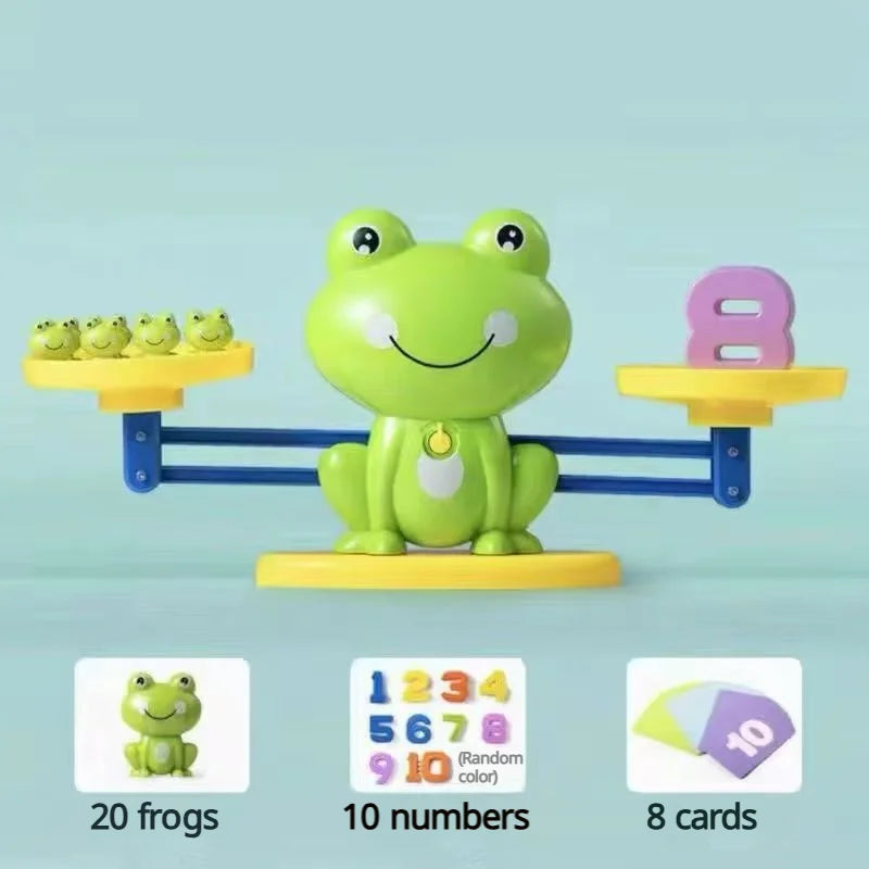 Frog Math Balance Scale Educational Prop for Kids Number Learning And Counting Montessori Interactive