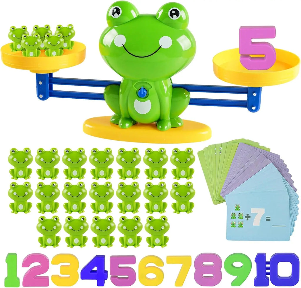 Frog Math Balance Scale Educational Prop for Kids Number Learning And Counting Montessori Interactive