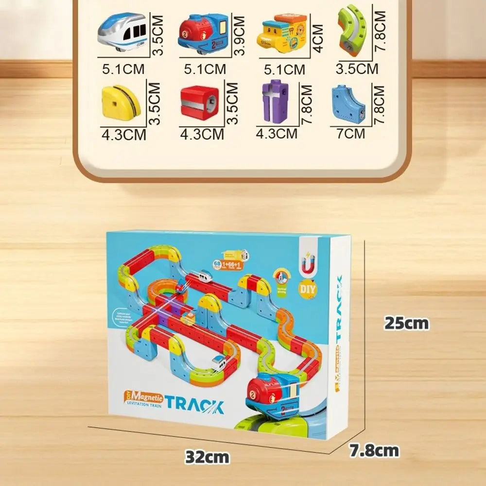 Build It Educational 3D Track Fusio Magnetic Car DIY