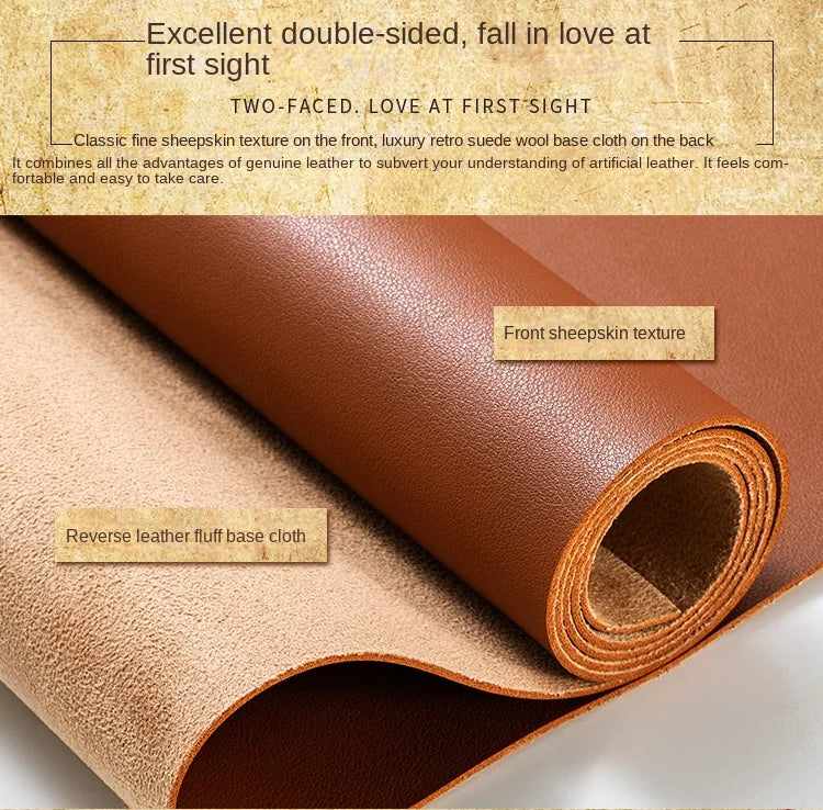 Suede PU Thickened Artificial Leather Fabric Sofa Headboard Hard Bag Seat Background Wall Bag Table Mat Sewing Cloth Solid Color