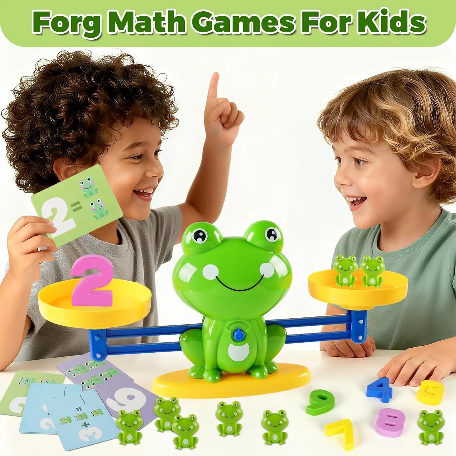 Frog Math Balance Scale Educational Prop for Kids Number Learning And Counting Montessori Interactive