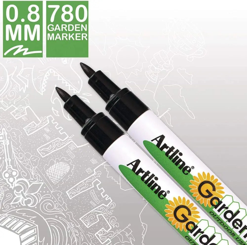 Garden Markers with 0.8mm Fine Tip, 12-Pack for Plant Labels