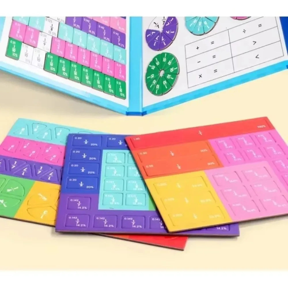 Magnetic Fraction Puzzles Math Mastery Montessori Learning Board