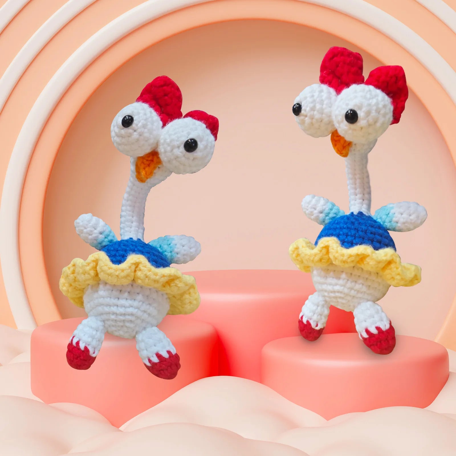 Chicken Crochet Kit for Beginners with Crochet Yarn - Beginner Crochet Kit for Adults Kids with Step-by-Step Video Tutorials
