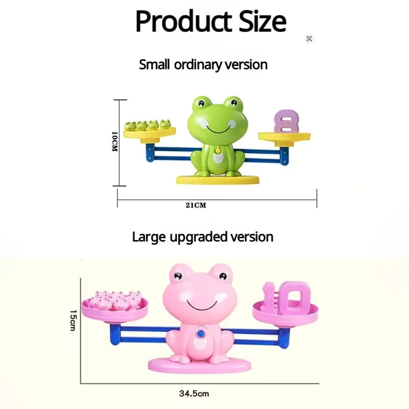 Frog Math Balance Scale Educational Prop for Kids Number Learning And Counting Montessori Interactive
