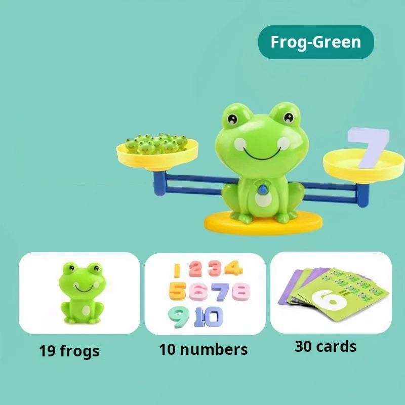 Frog Math Balance Scale Educational Prop for Kids Number Learning And Counting Montessori Interactive