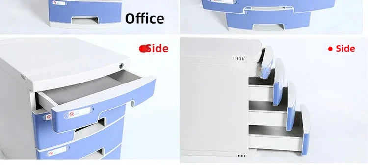 Desktop File Cabinet: A4 File Drawers with Lock, Office Receipt Storage Box, Plastic File Organizer for Desk,  Document Storage