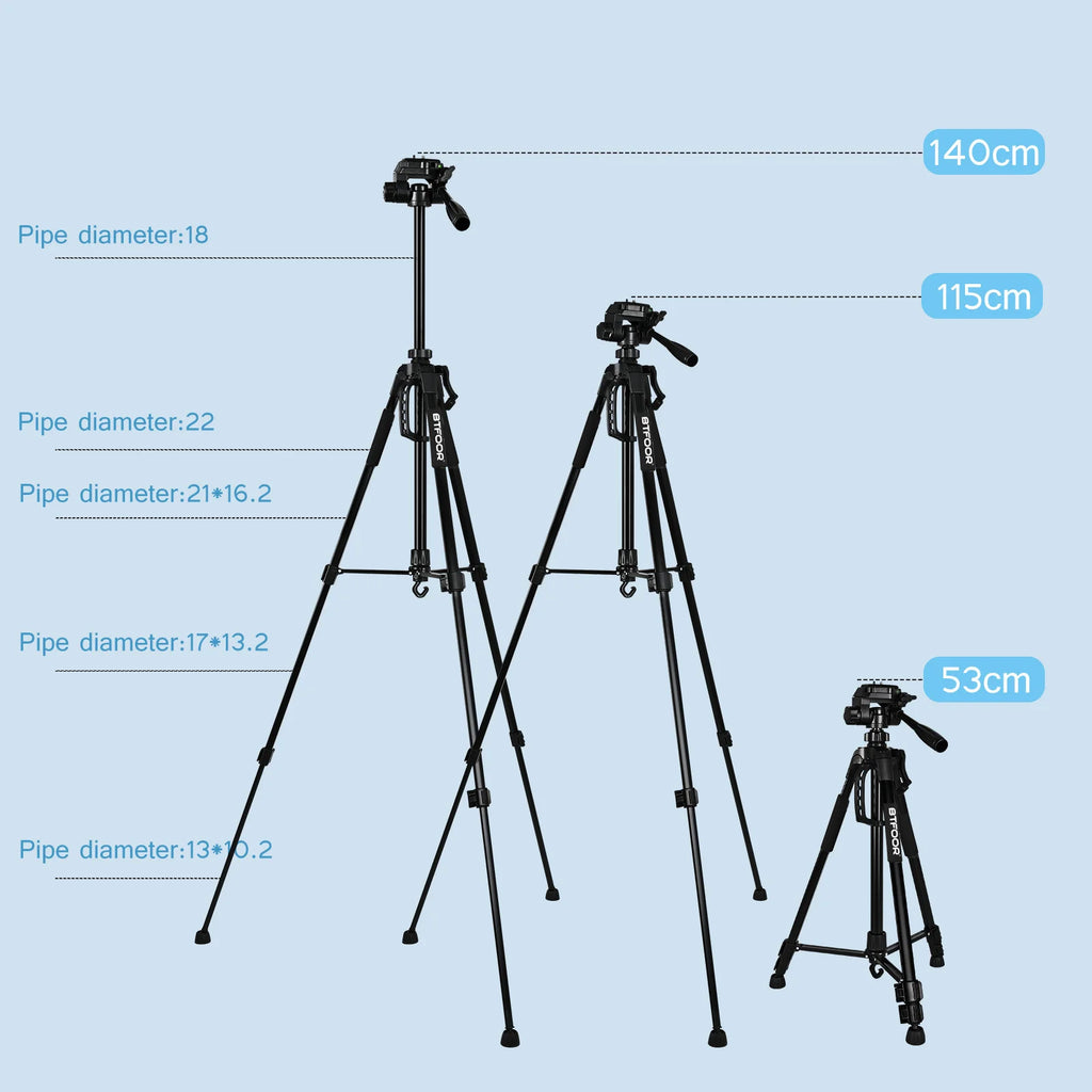 Phone Travel Self Tripod  Aluminum Tall 55”