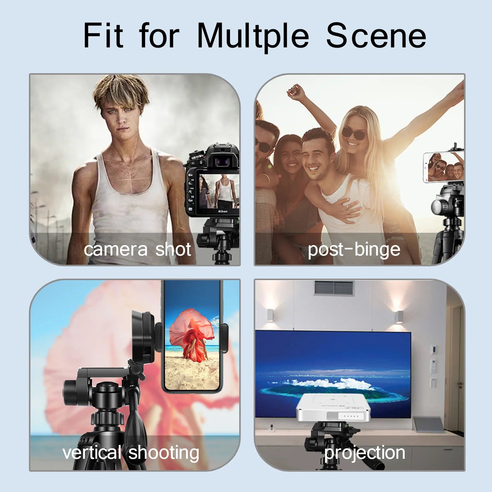 Phone Travel Self Tripod  Aluminum Tall 55”