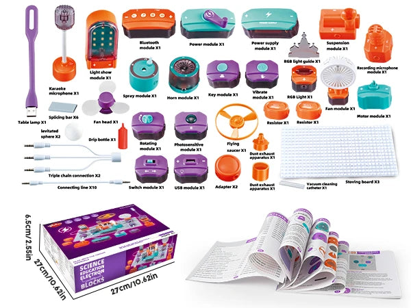 VATOS Science Circuit for Kids DIY Electronics Exploration Kit 150+ Project Physics Experiment Circuit Board