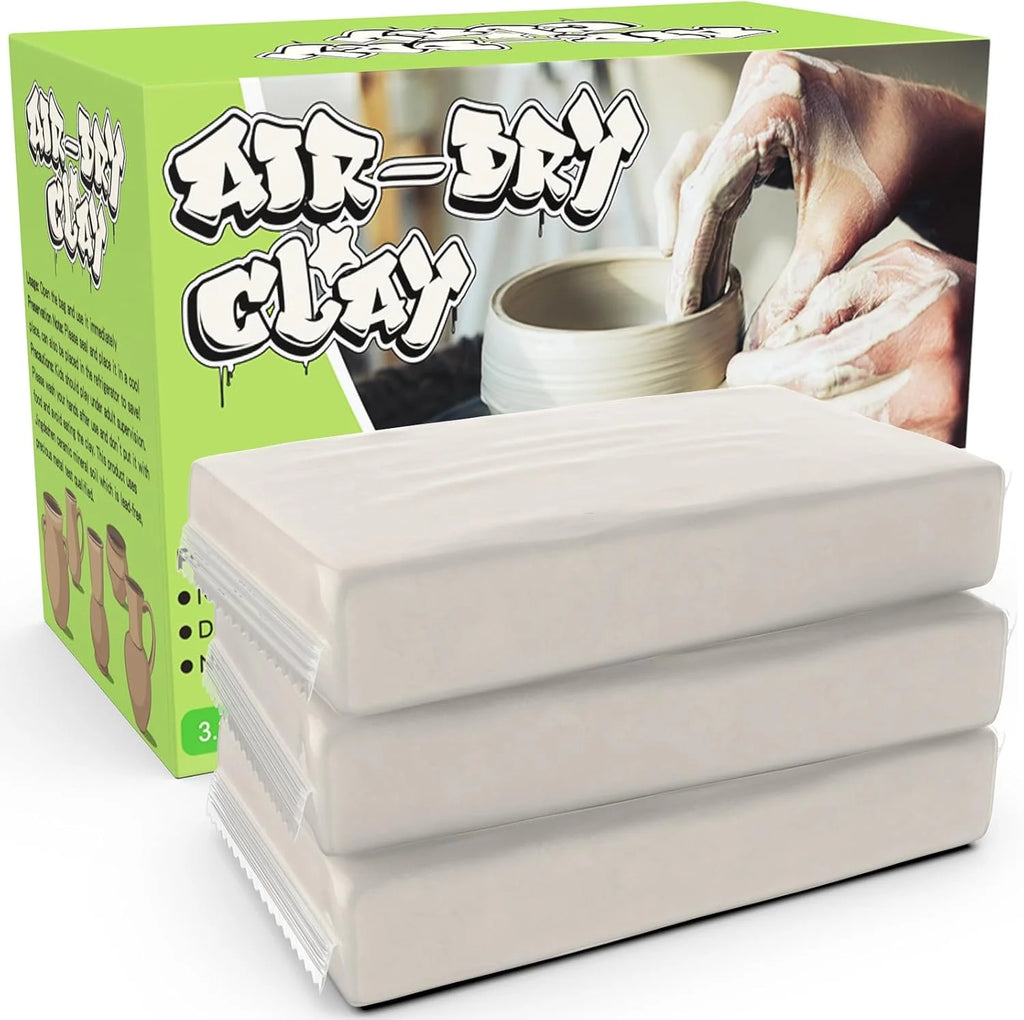 Premium Air Dry Clay for Kids - Natural Modeling Pottery Clay for Wheel, 3.3lbs