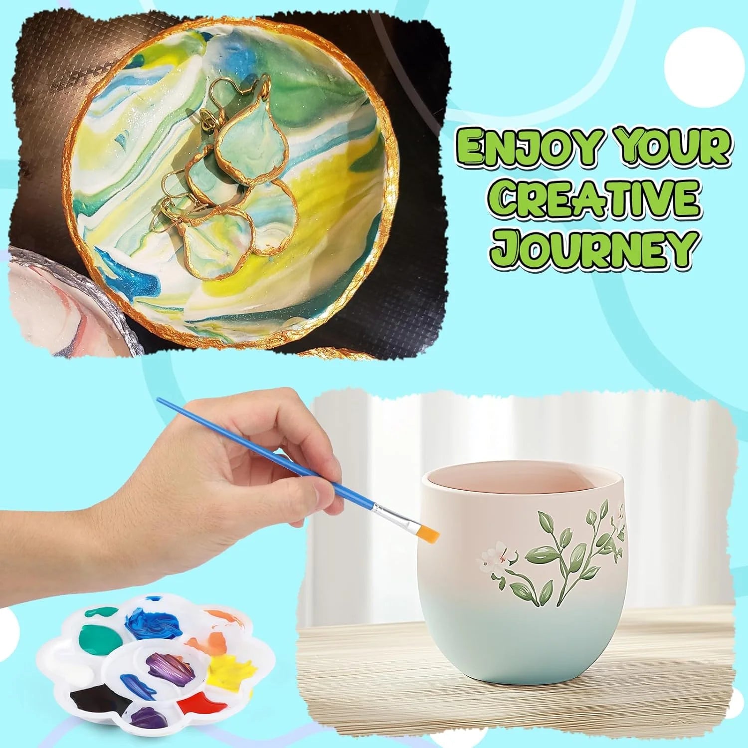 Premium Air Dry Clay for Kids - Natural Modeling Pottery Clay for Wheel, 3.3lbs