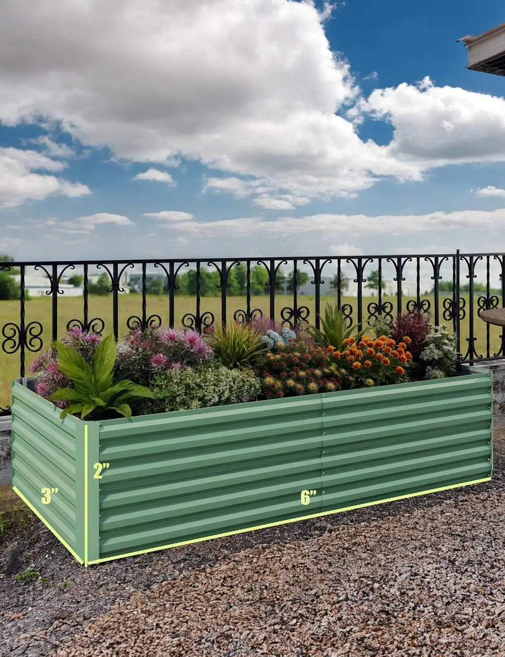 Galvanized Raised Garden Bed Deep Root Planter Box for Vegetables Flowers Herbs-Large Metal Raised Garden Bed Kit