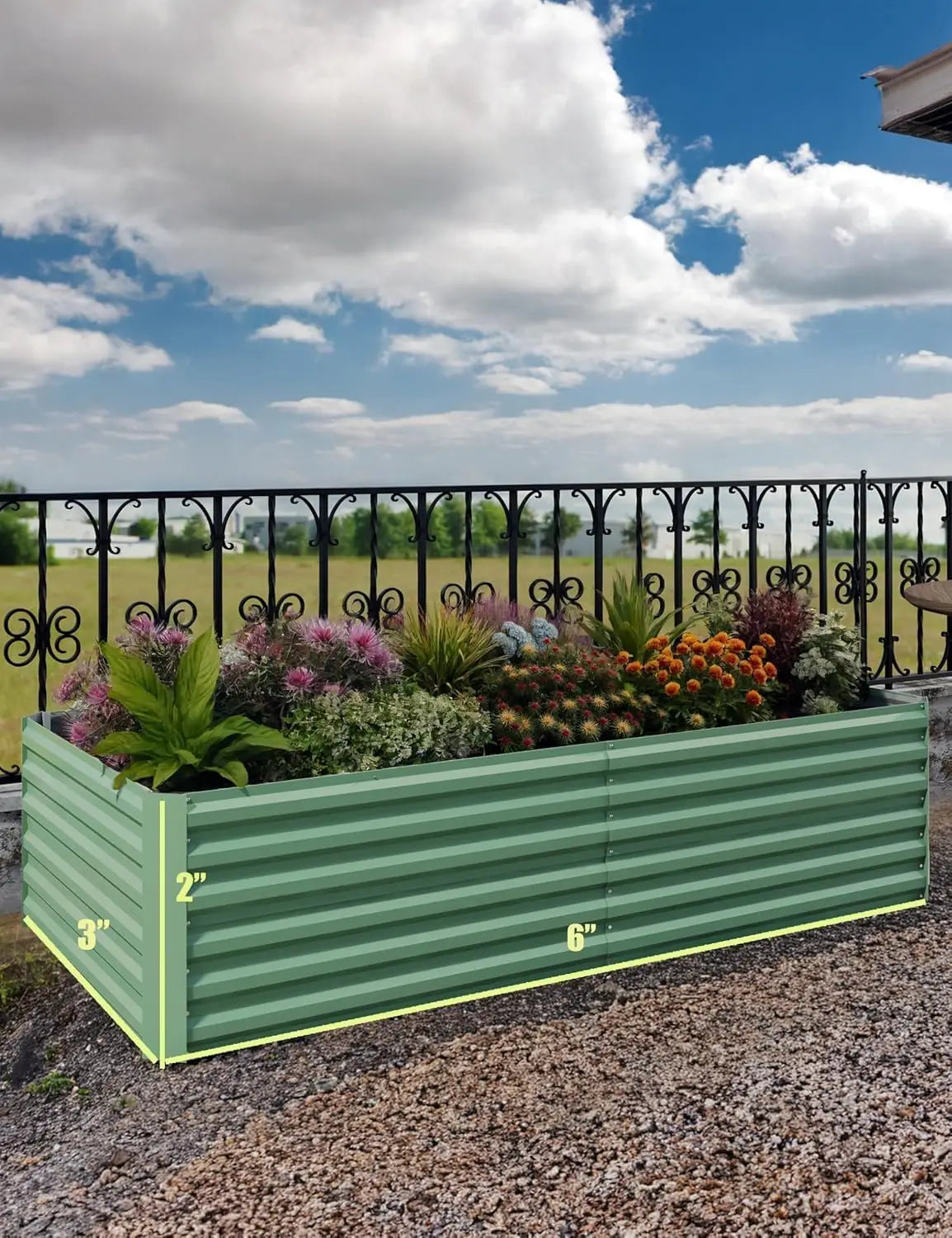 Galvanized Raised Garden Bed Deep Root Planter Box for Vegetables Flowers Herbs-Large Metal Raised Garden Bed Kit